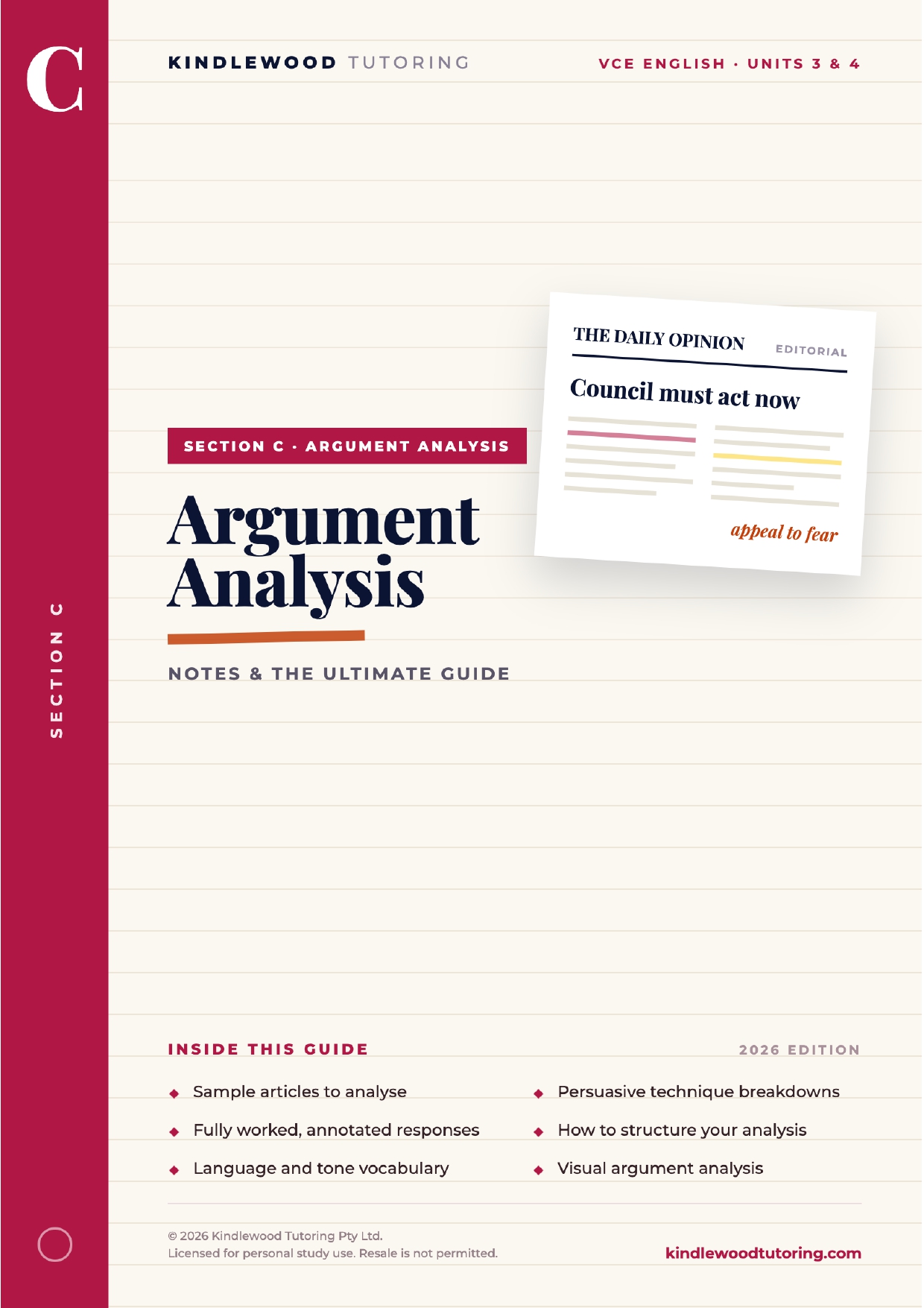 Argument Analysis notes cover