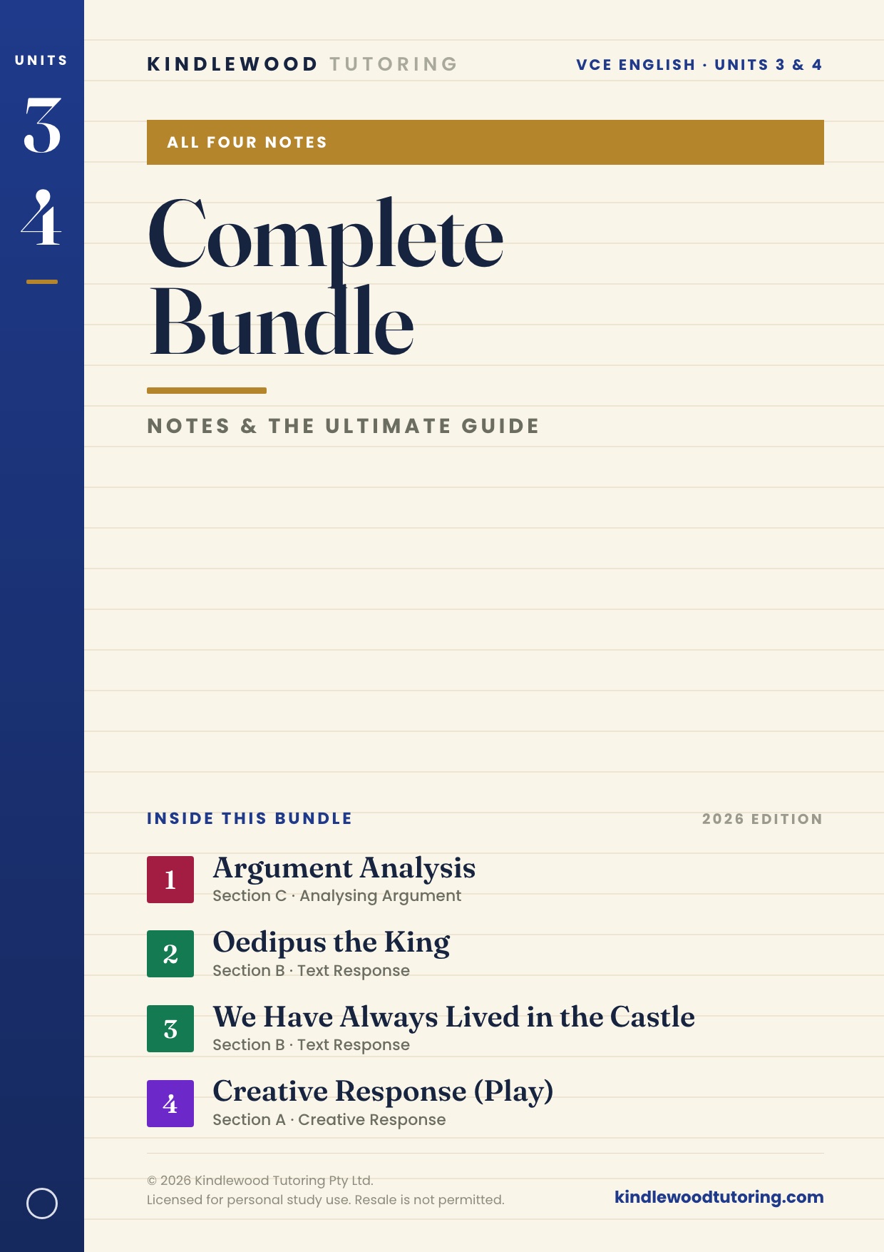 Complete English Bundle notes cover
