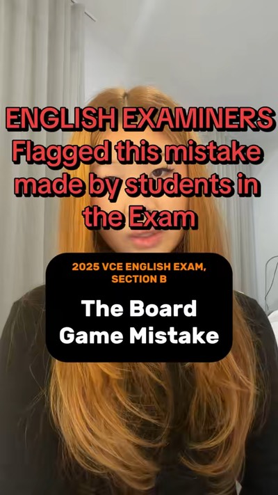 VCE English 2025 exam — the mistake examiners flagged